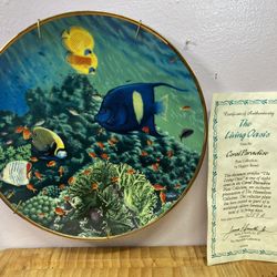 The Living Oasis, Coral Paradise, Numbered Collector Plate