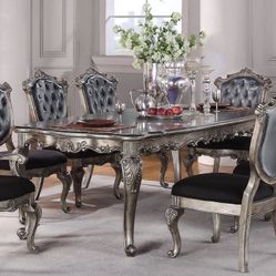Antique Platinum Extendable Dining Table