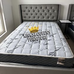 New Queen Bed Frame With Mattress 