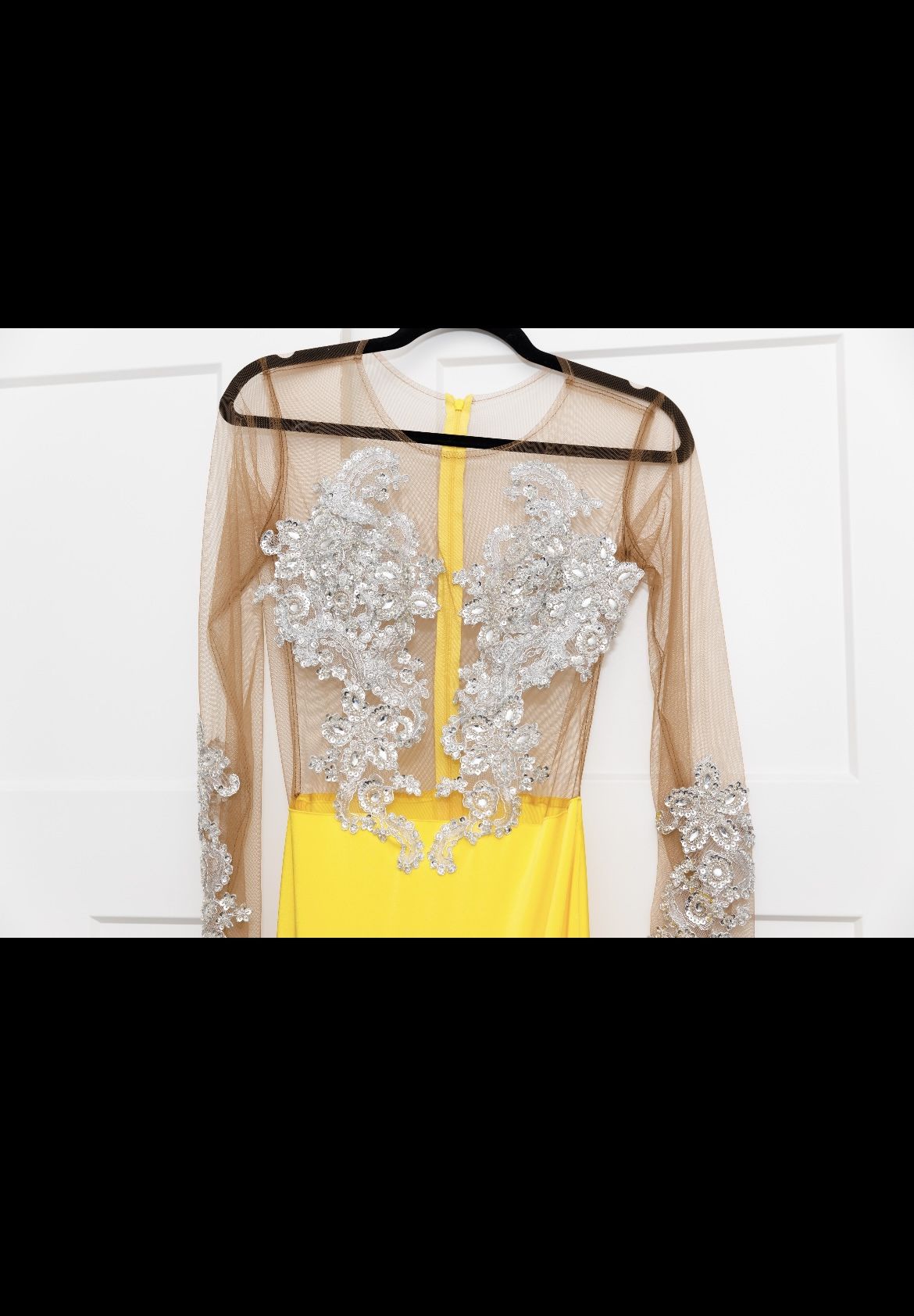 Yellow/Silver Prom Dress