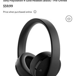 Sony PlayStation Gold Wireless Headset 