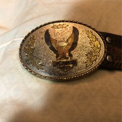 Vintage Harley Davidson Belt With Buckle