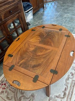 genuine mahogany butler coffee table