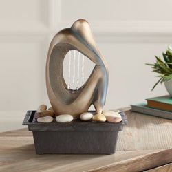 Silhouette 10" High Bronze LED Lighted Tabletop Fountain - #79R81 | Lamps Plus