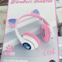 Cat Design Wireless Headphone Only $10