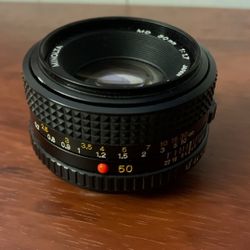 Minolta MC Rokkor-X PF 50mm f/2  W/  Lens Adapter 