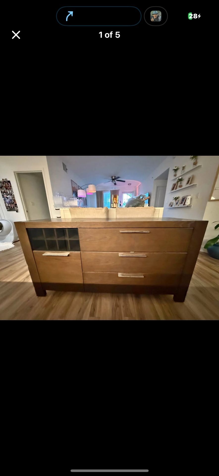 Casana Brand Bar Cabinet - Wine Rack - Real Wood