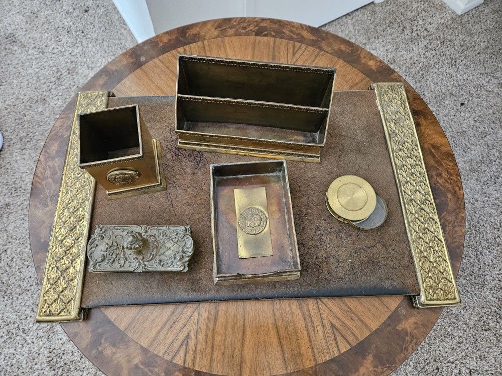Brass Desk Set