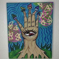 Hand-painted Psychedelic Art👁️‍🗨️🍄🌈
