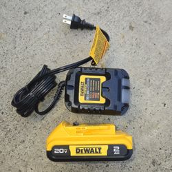 Dewalt 20v Charger And Battery 2.0  Brand New 