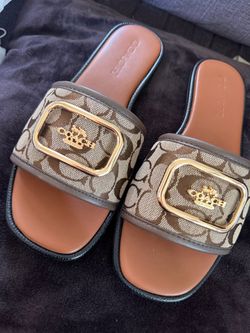 Coach slides and purse set