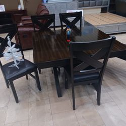 *Black Friday Now!!!*--Charming Kelly Dining Table Sets W/4 Chairs And Bench---Delivery And Financing Available😎