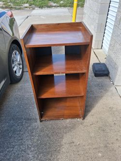Wood Bookshelf 4-Tier Open Shelving Unit