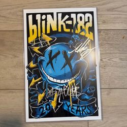 Blink 182 Poster Signed