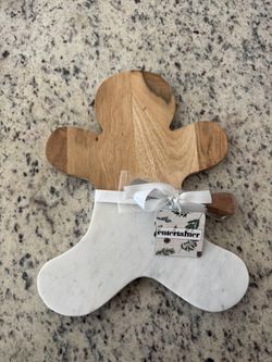 Gingerbread Marble/Wood Serving Board