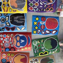 24 Pcs Make-a-face Sticker Sheets Reusable Stickers