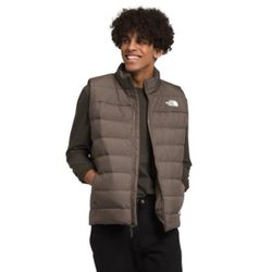 NWT 2024 The North Face Aconcagua 3 Down Puffer Vest Smokey Brown Men's Lrg