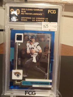 2022 Clearly Donruss Blue Trevor Lawrence FCG 9.0