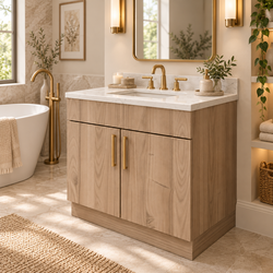 Bathroom Vanity Cabinets:White, Walnut & Oak