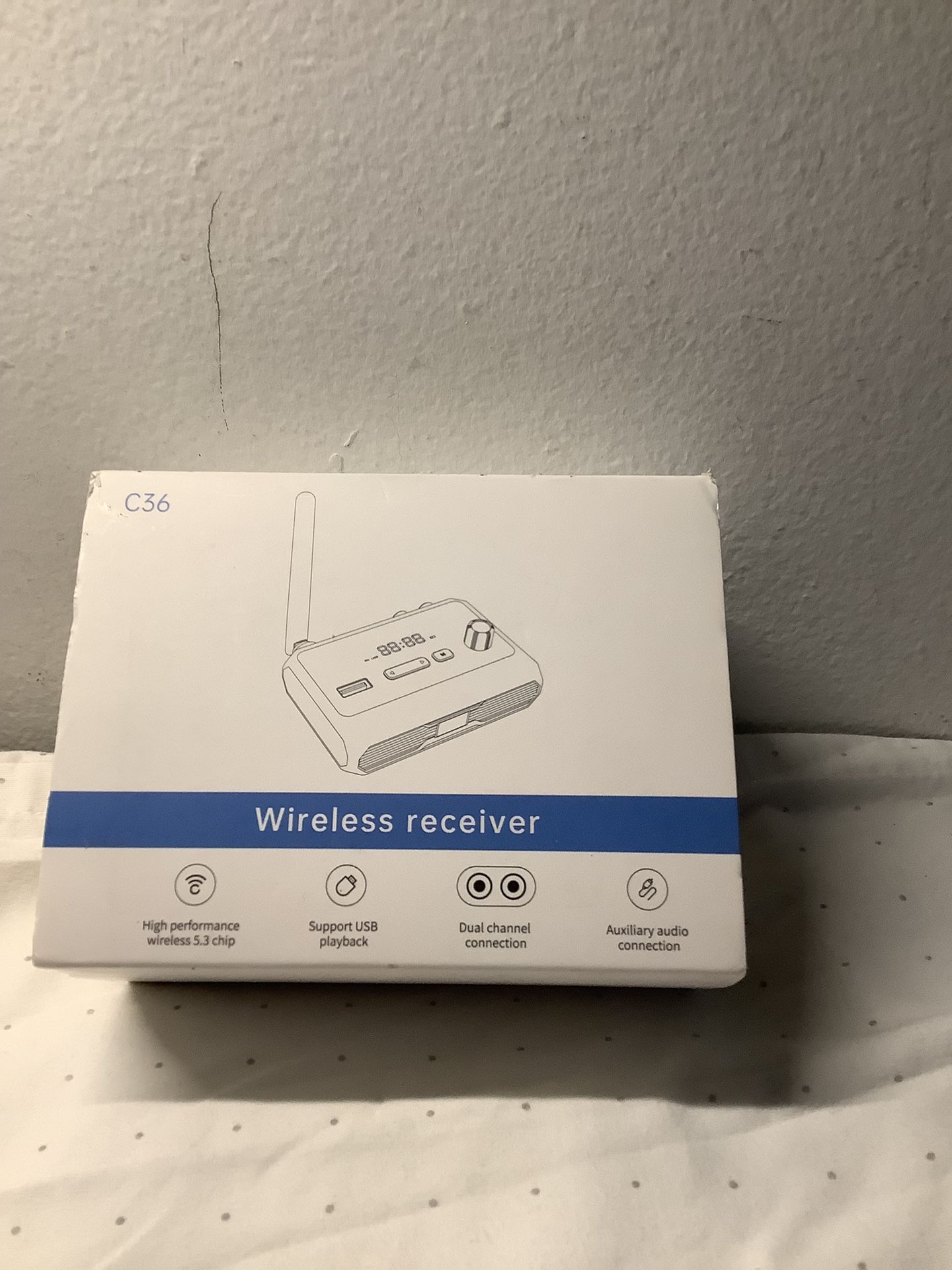 Bluetooth 5.3 Home Stereo Audio Receiver AUX USB Optical HD Music to RCA Adapter