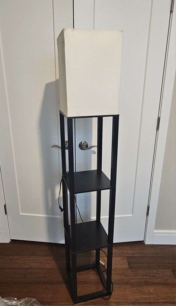 Lamp With Storage Shelves