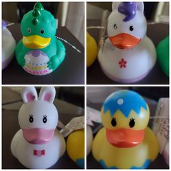 Easter Rubber Ducks Price is for all 4 (Ducking) 3"