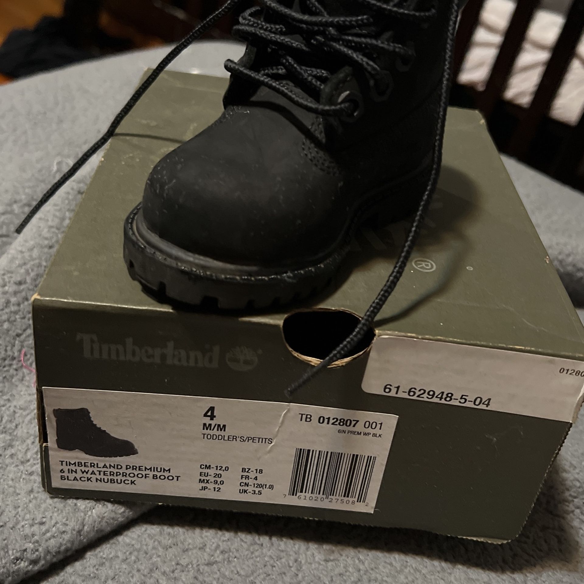 Size 4c Timberlands All Black Waterproof