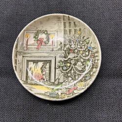 Vintage Johnson Bros Merry Christmas Small Plate/Made In England/1950’s - 1970’s
