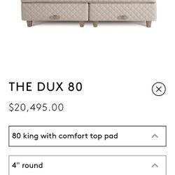 Duxiana DUX 8008 Eastern King Bed + Leather Flex Reclining Headboard
