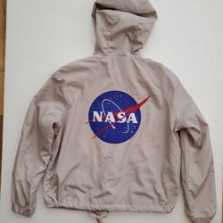 NASA light Jacket Hoodie Windbreaker Medium