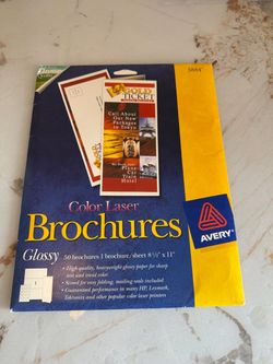Avery Color Laser Brochure Paper Glossy 50 Sheets