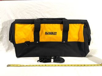 Brand new DeWalt seven tool capacity tool bag with shoulder strap.