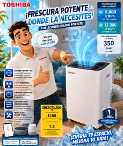❄️ Toshiba Portable AC ❄️  ✅ 8,000 BTU DOE / 12,000 BTU ASHRAE ✅ Cools Up To 350 Sq.Ft