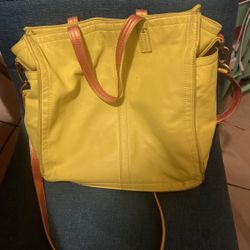 Neon Yellow Tory Burch Crossbody Purse