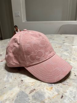 NWT Coach Unisex Signature Denim Baseball Hat Pink cotton Adjustable