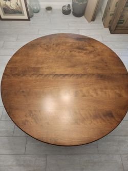 Dining Table; real wood 48 inch pedestal