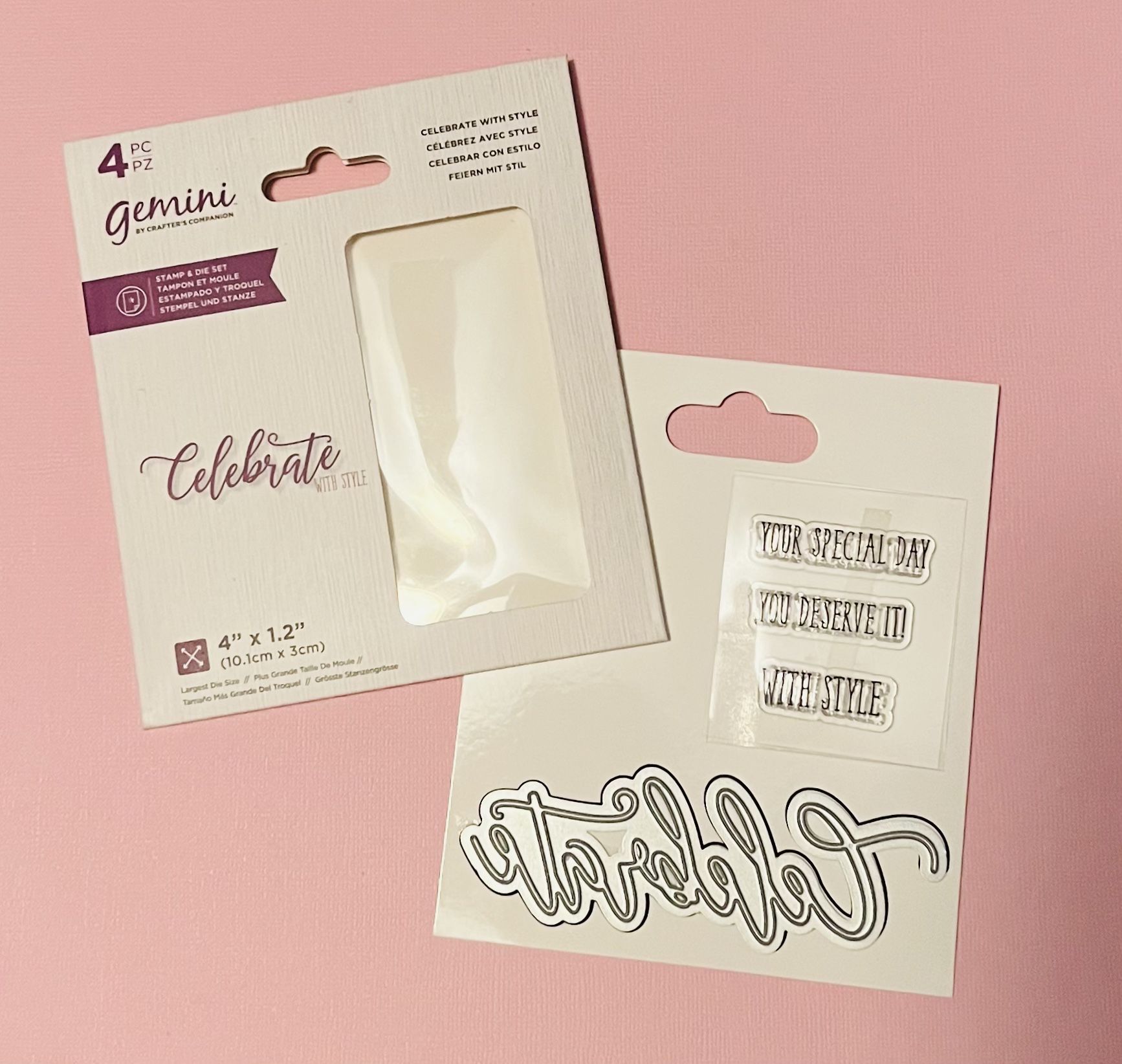 CELEBRATE 4pc Die & Stamps
