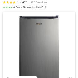 Whirlpool Mini Fridge - Stainless Steel