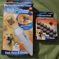 New Pedipaws Pet Dog Nail Trimmer Clipper With 12 Extra Refills