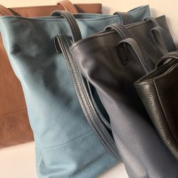 Fine Leather Tote Bag Made In CT