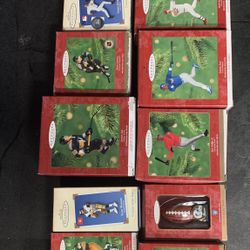 Sport Christmas Collectible Ornaments!! ( Rare )
