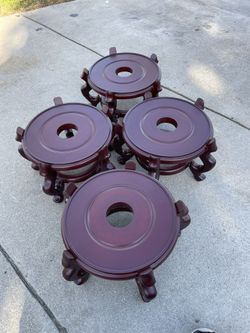 Asian Rosewood Stands ($35 each, 10.50”wide x 7.50”tall)