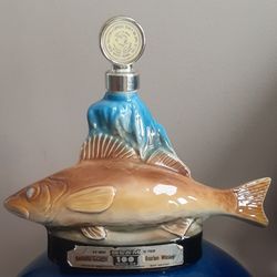 Vintage Jim Beam  National  Fresh Water Fishing Hall Of Fame  Decanter  - Fishermans  man cave  Collectable 