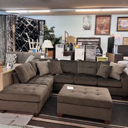 🚚Black Friday Deal🚚Brand New 2pc Sectional Couch With Ottoman $799, Finance Available, Delivery Available 