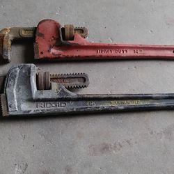 18" ridgid pipewrench & 14" chinese pipewrench