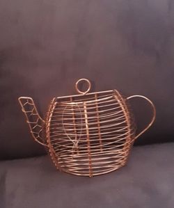 Vintage Solid Copper Coffee Pot Basket