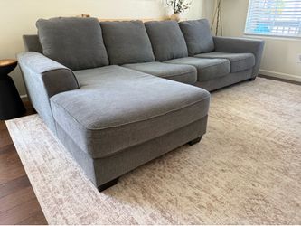 Grey sectional couch