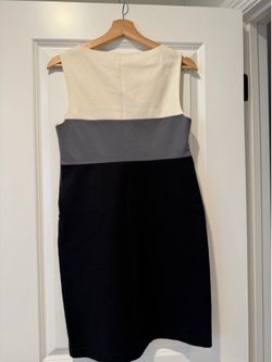 Theory Striped Sleeveless Shift Dress – Size 4 (Excellent Condition)