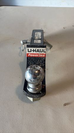 U-Haul PowerTow trailer hitch ball mount with 2-inch hitch ball.