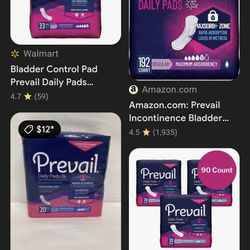 New prevail Daily pads bladder leak
